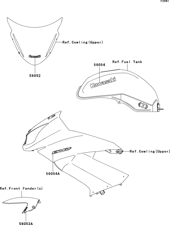 EX650 Decals(blue)(m.d.black)(d9f)