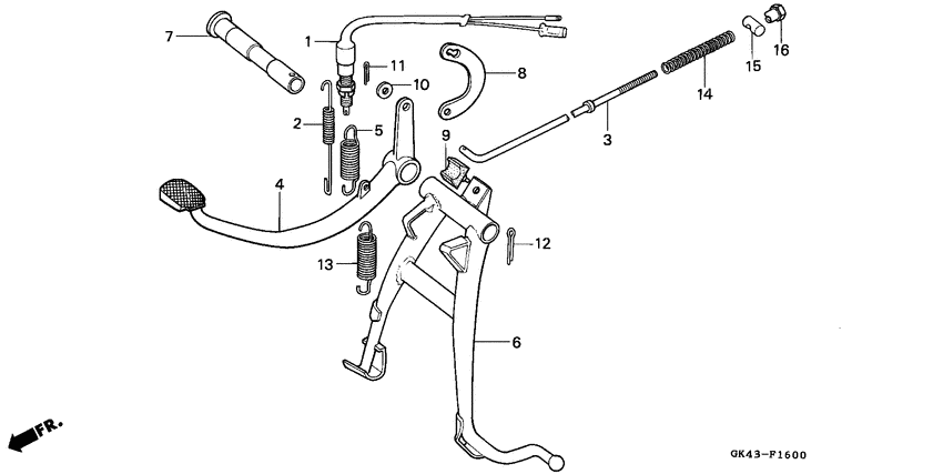Main stand/brake pedal