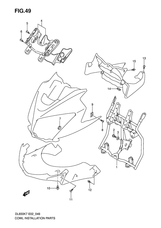 Cowl body installation parts