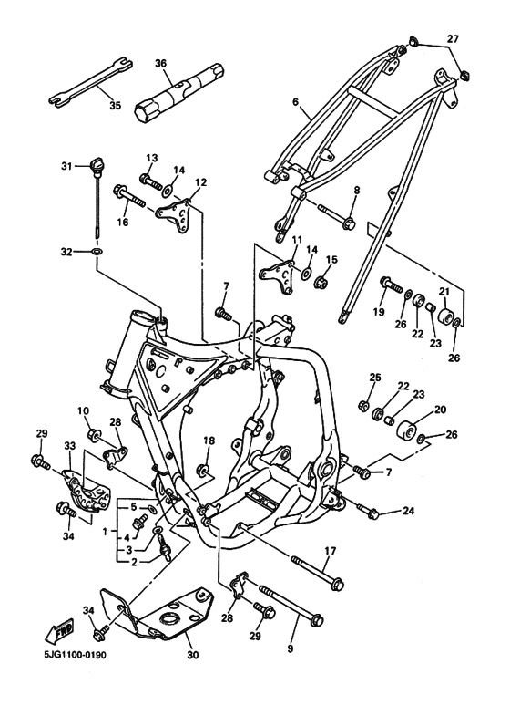 YZ426F YZ426FM Frame comp