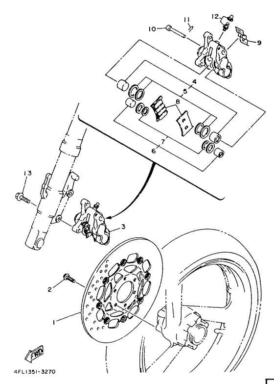 Front brake. caliper