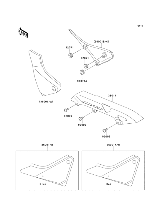 Side cover/chain case(zr550-b1/b2)