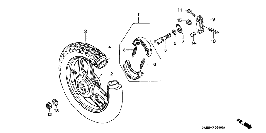 Rear wheel complete assy