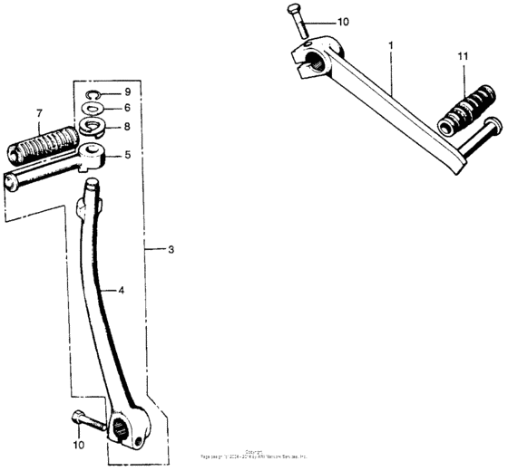 Change pedal + kick starter arm