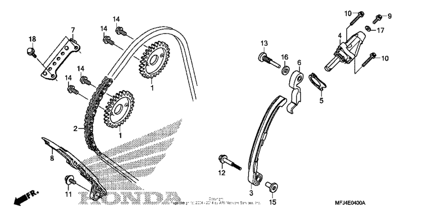 CBR600RR (ABS) Cam chain + tensioner