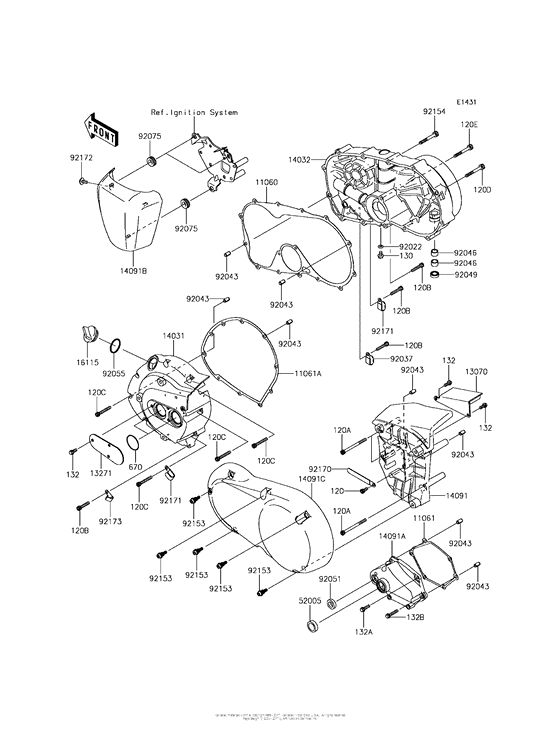 VN900 Крышки двигателя