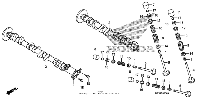 CBR600RR (ABS) Распределительный вал и клапана