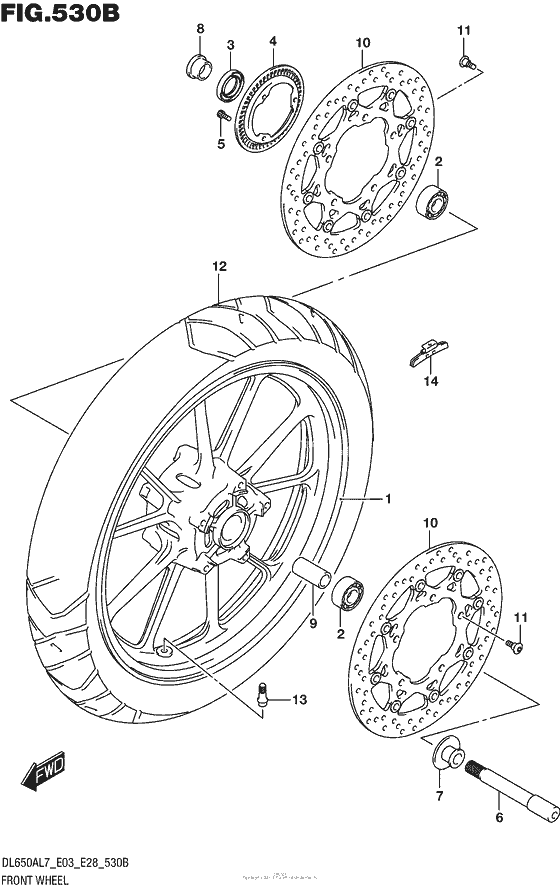Front Wheel (Dl650Al7 E28)