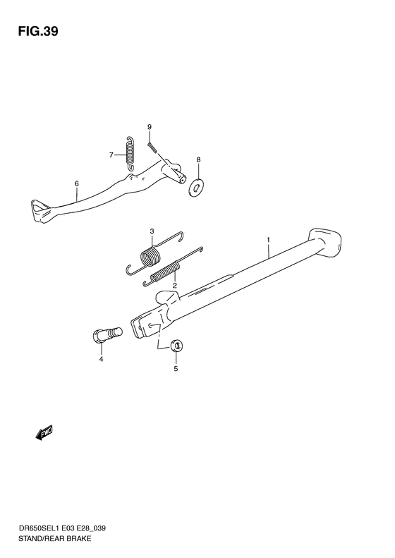 Stand/rear brake