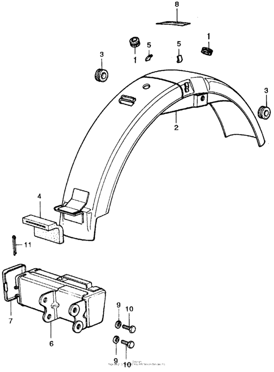 Rear fender + tool box k3-k4