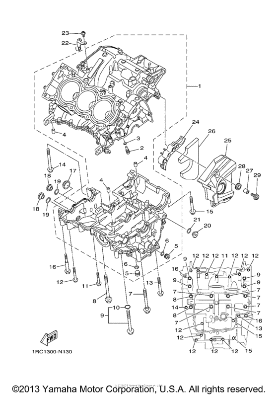 FZ09ECGY Картер двигателя