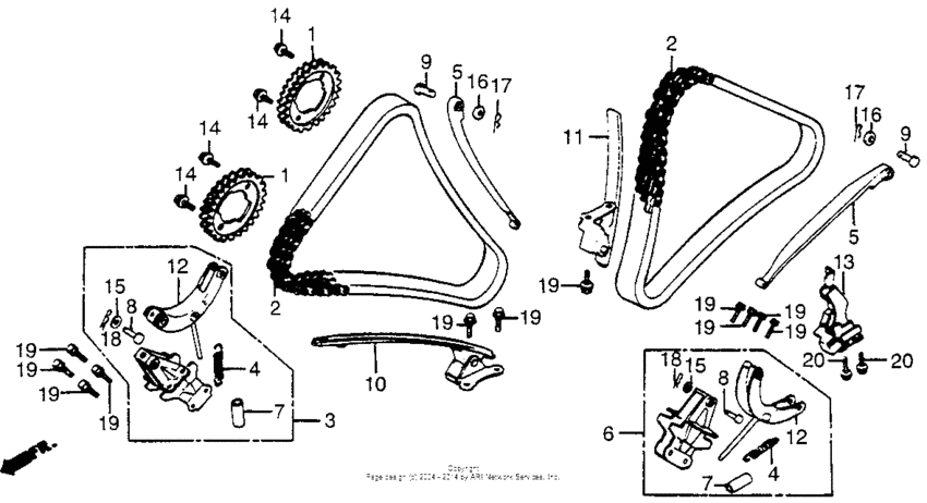 VF500C Цепь ГРМ