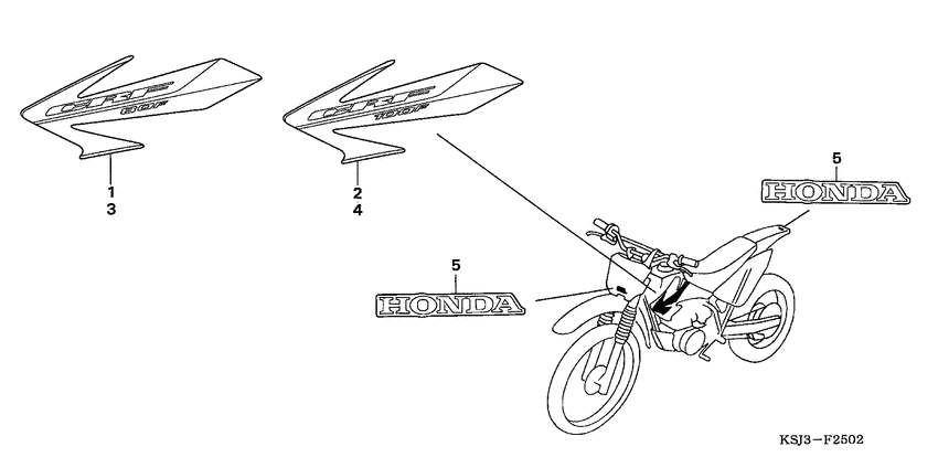 CRF80F Label read the manual