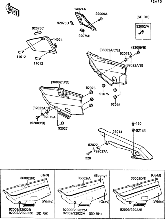 Side covers(1/2)(zx750-f1)