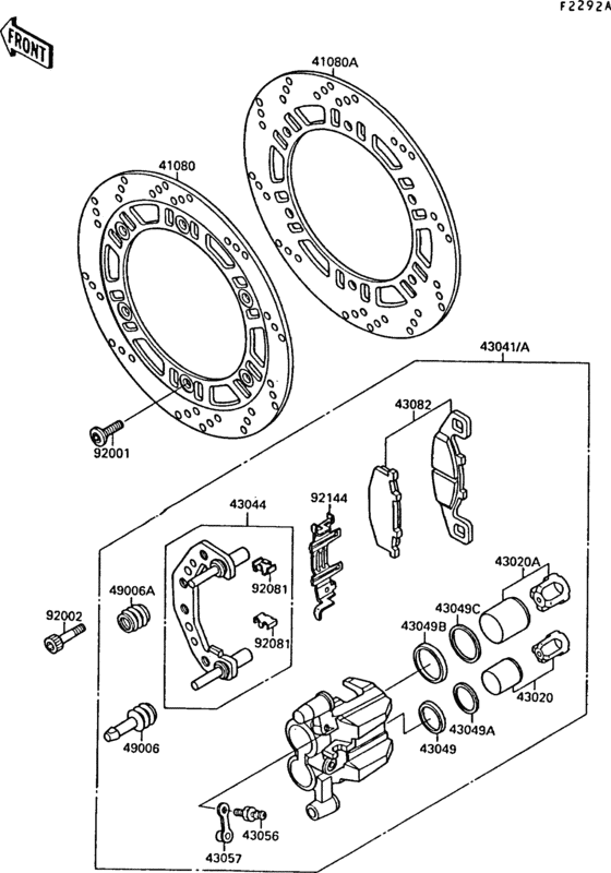 Front brake(zx750f-016328-   )