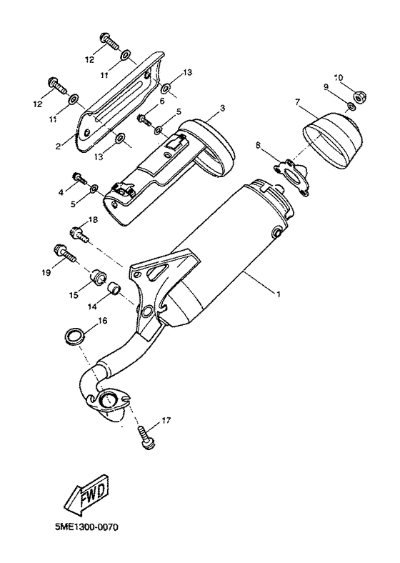 YQ100 Выхлопная система