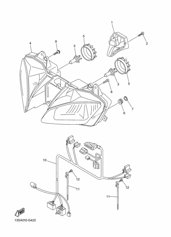 Headlight assy