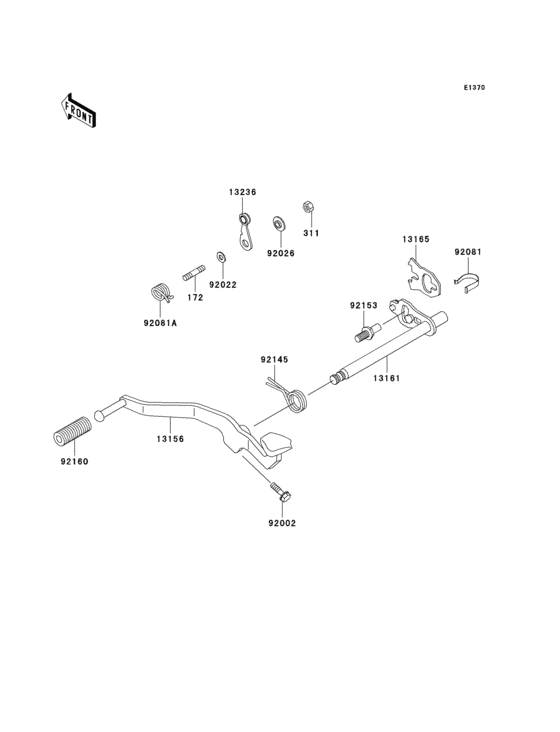 BR125 Механизм переключения передач