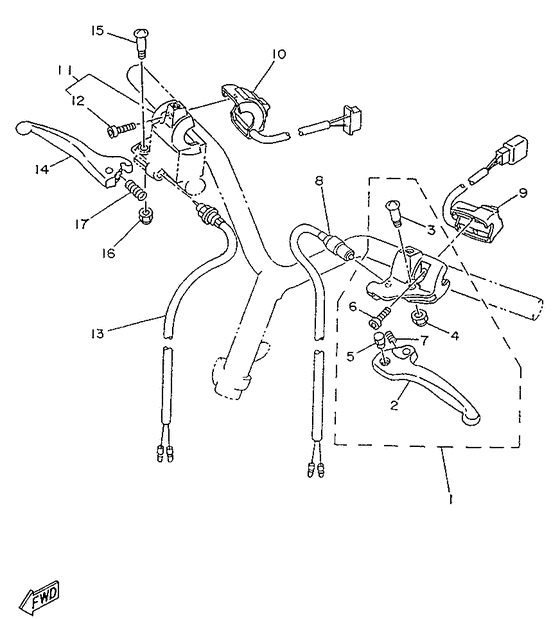 Handle switch. lever