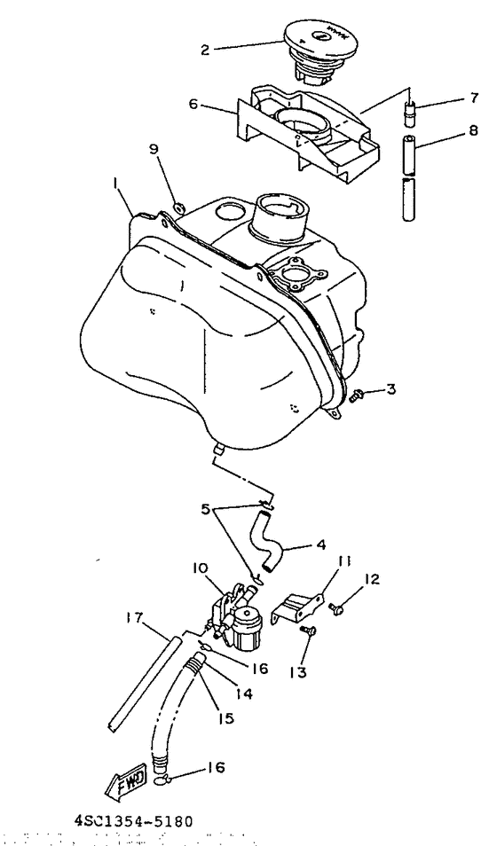 YA50TA Топливный бак