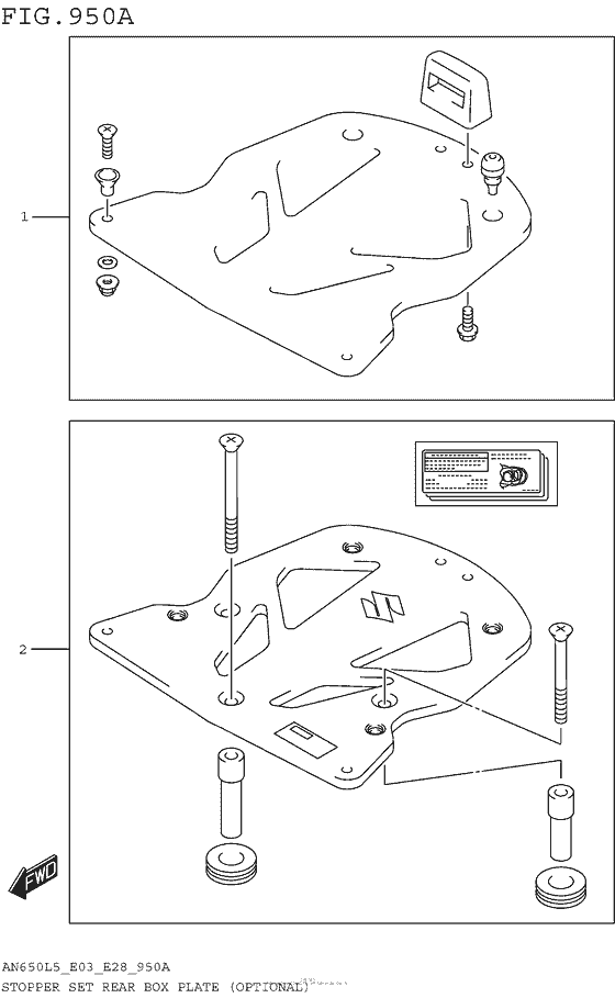 AN650 Stopper Set Rear Box Plate (Optional)