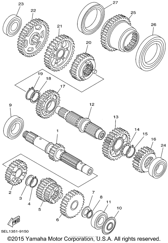XVS1100L Трансмиссия