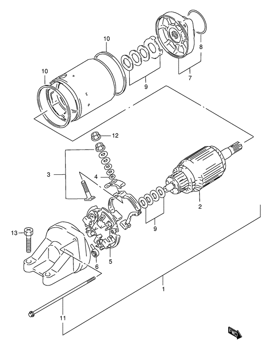 GSF1200 Стартерный мотор