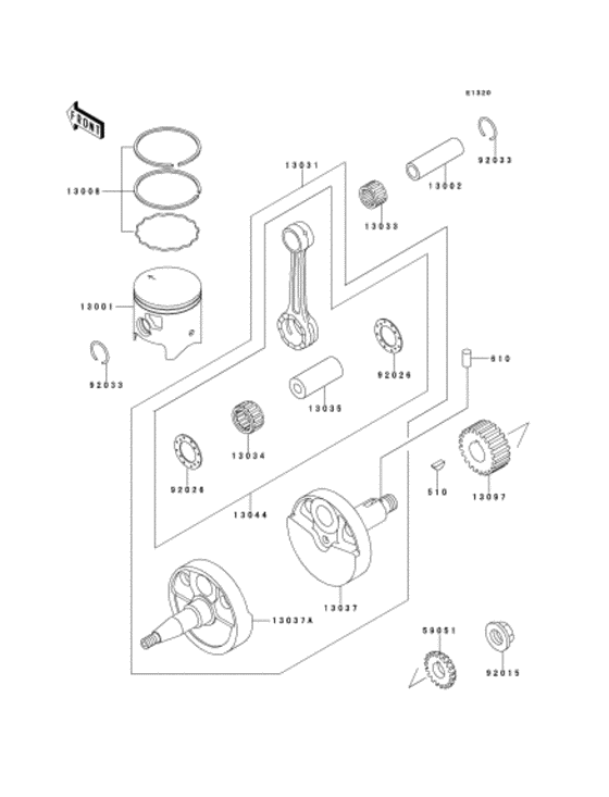 Crankshaft/piston