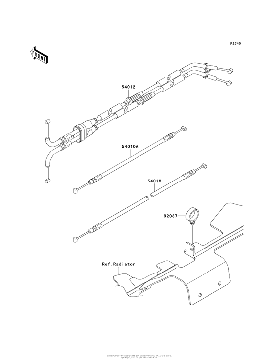 ZX1400 Тросы управления