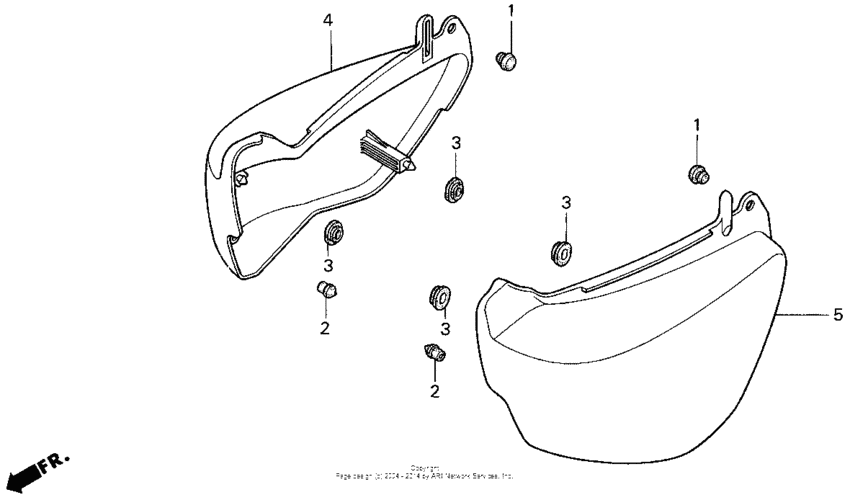 VF750CD Боковые обтекатели