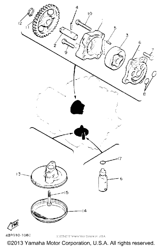 XJ600SE Масляный насос