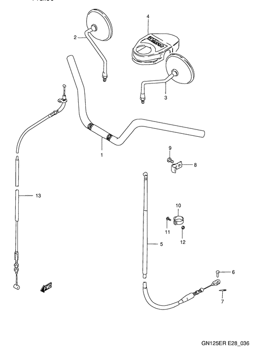 Handlebar - front cable