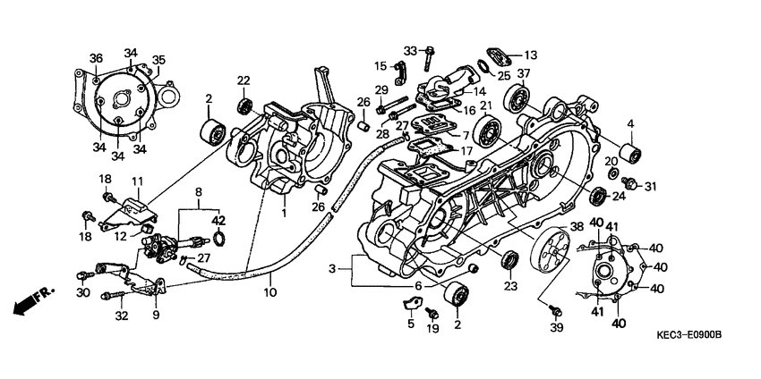 Crankcase/oil pump