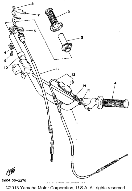 Steering handle - cable