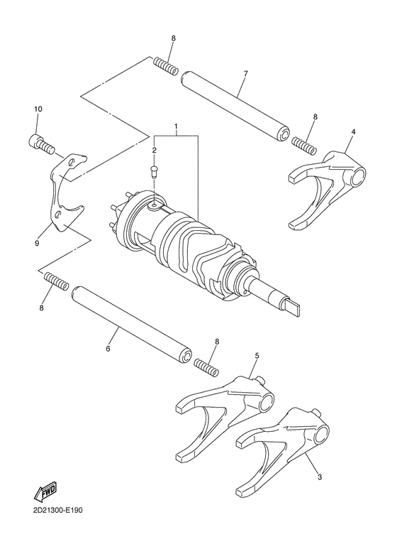 Shift cam & fork