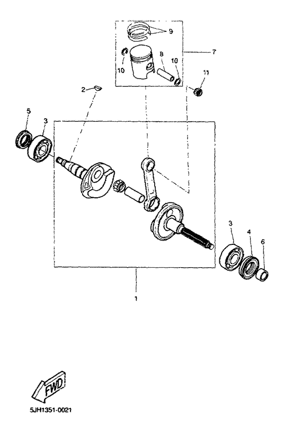 Vilebrequin. piston