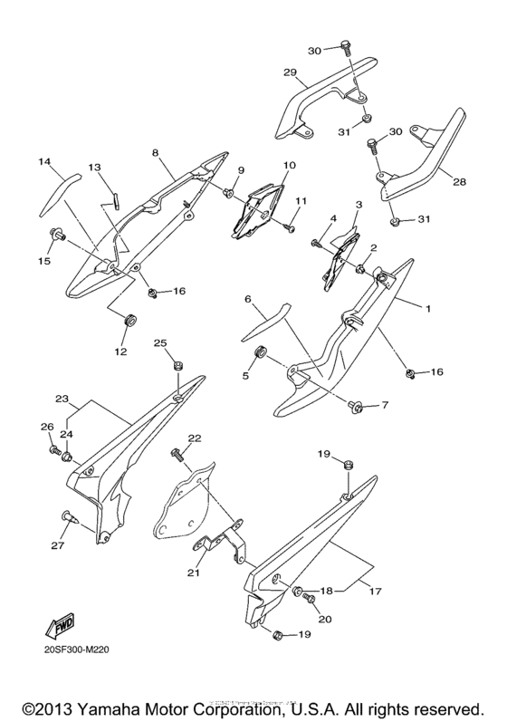 FZ6RDL Боковые обтекатели