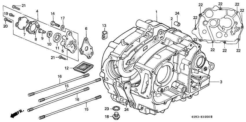 Crankcase/oil pump