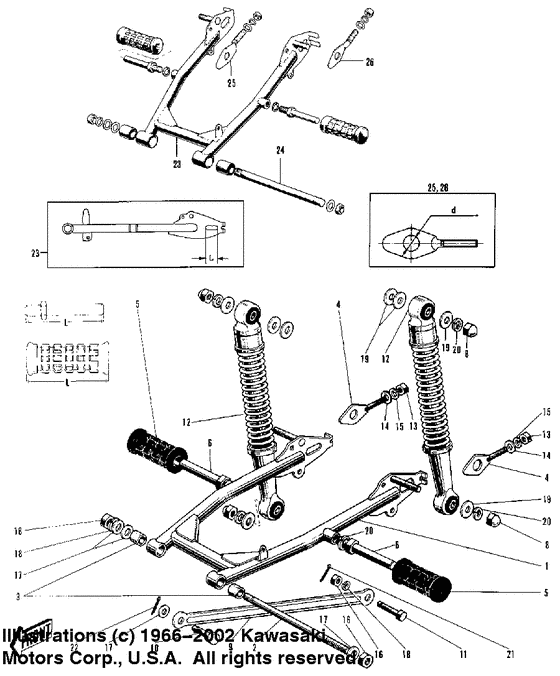  Swing arm / shock absorbers