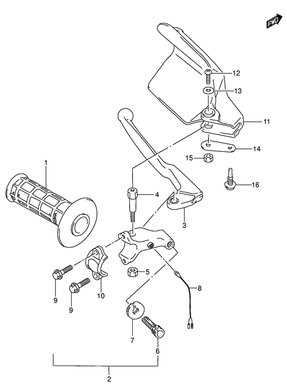 Lh handle lever