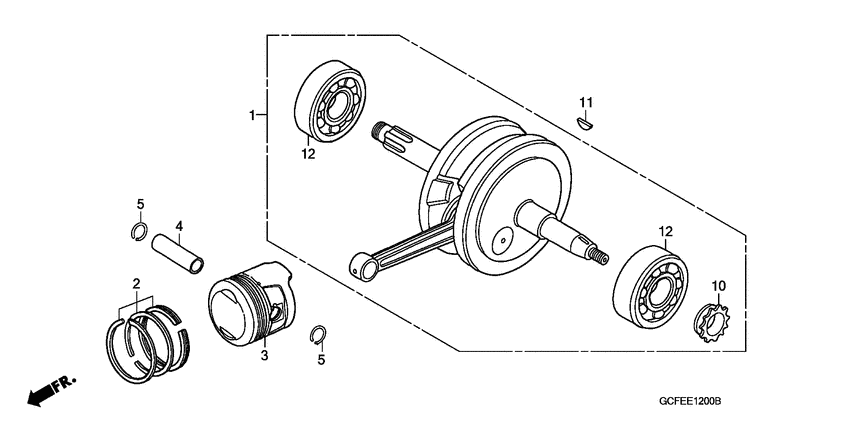 Crankshaft/piston