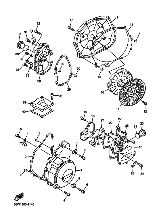 Crankcase cover ass`y  (v