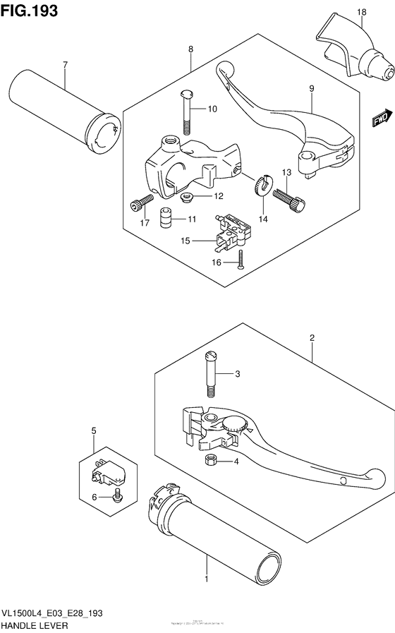VL1500B Handle Lever (Vl1500L4 E33)