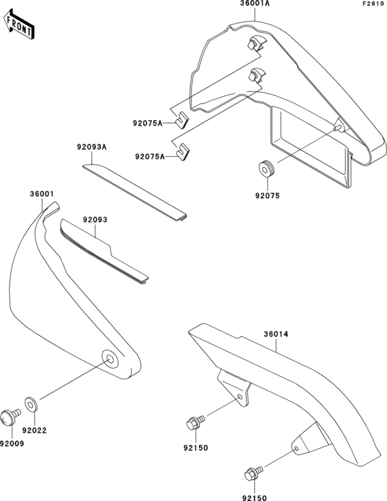 VN800 Боковые обтекатели