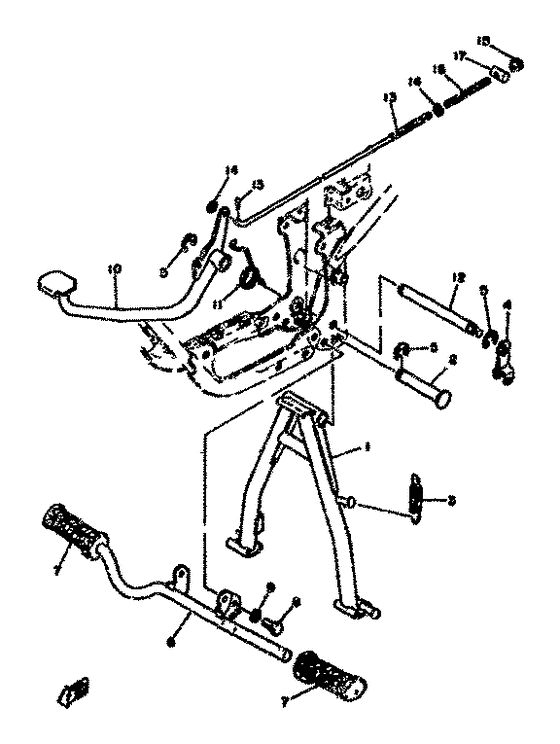 Stand.footrest, brake pedal