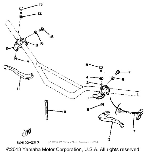 YZ100K Handle switch-lever
