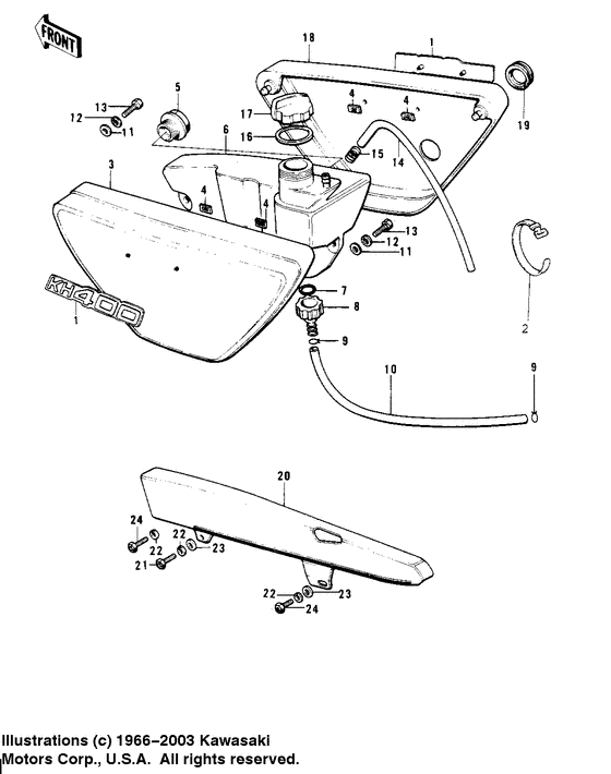 Side covers/oil tank/chain cover