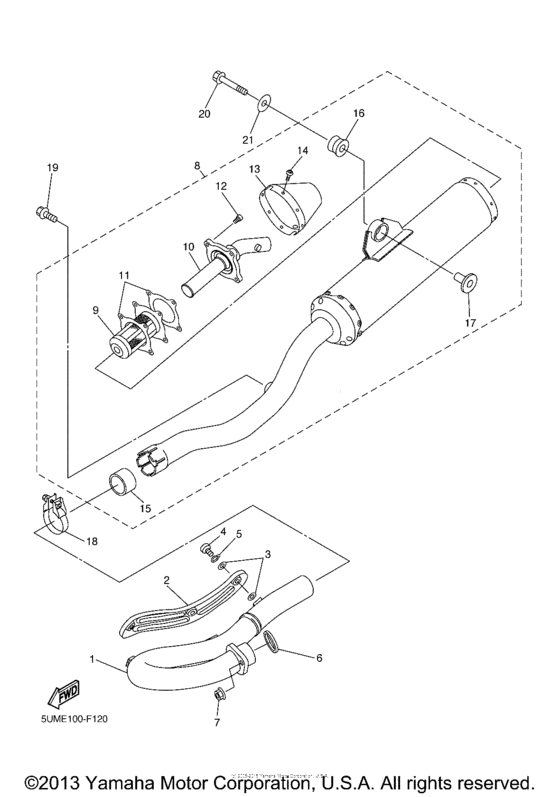 WR250FW Выхлопная система