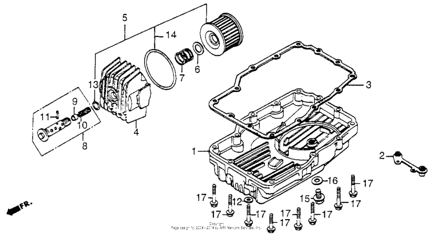 Oil filter + oil pan