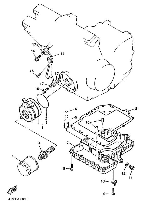 YZF600R Масляный картер